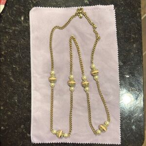 JCrew Gold and pink Necklace